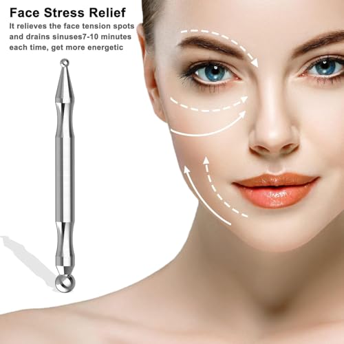 Image of Acupuncture Pen, Facial Reflexology Tools Stainless Steel, Trigger Point Massager Tool, Deep Tissue Massage Tool 1 pcs (New Desgin)