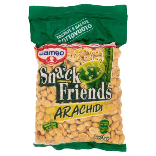 Cameo Snack Friends Arachidi Tostate e Salate 300g, Snack Salato Pronto, Frutta Secca per Aperitivo e Pausa, Busta Sottovuoto
