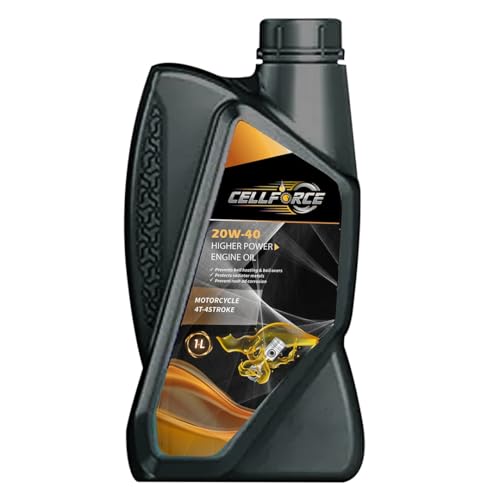 Image of Cellforce 20W40 Synthetic Blend Engine Oil for Bikes, 1 Litre - API SN, JASO MA2, High Performance motorcycle oil
