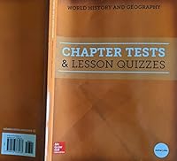 World History and Geography: Chapters tests & Lesson Quizzes 0076768236 Book Cover