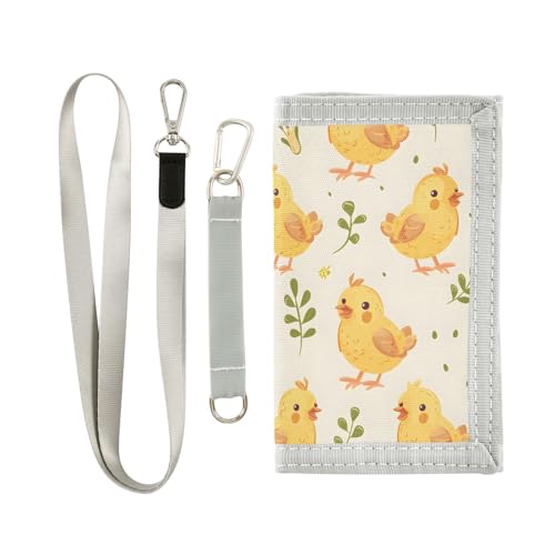 ALAZA Kids Wallets for Boys Girls Toddler Trifold Wallet Children Small Chick Cute with Zipper Coin Pocket