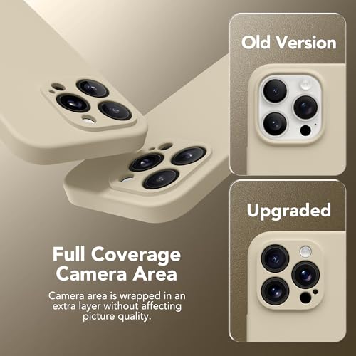 Image of Magnetic for iPhone 15 Pro Max Case, Compatible with MagSafe, [Full Camera Protection][Screen Protector] Silicone Shockproof Protective Phone Case for iPhone 15 Pro Max 6.7 inch, Khaki