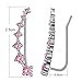 Sterling Silver Climber Earrings for Women 7 Crystals Ear Cuffs Cartilage Hypoallergenic Jewelry Dainty Fashion Birthday Gift for Women (Pink)