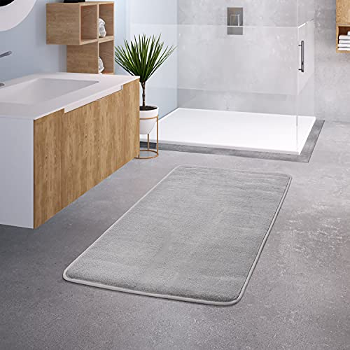 TT Home Badezimmer Badematte Duschmatte rutschfest Waschbar Memory Schaum Stein Muster, Farbe: Grau 3, Größe:60x100 cm TT Home Badezimmer Badematte Duschmatte rutschfest Waschbar Memory Schaum Stein Muster, Farbe: Grau 3, Größe:60x100 cm