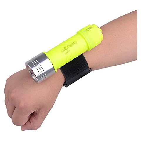 Cussity 1000LM LED Diving Torch Waterproof Torches Underwater Flashlight Torches Battery Powered Cover