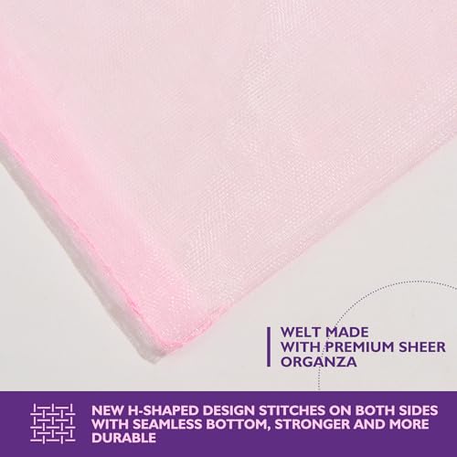Image of PACKINNO 100pcs Pink Organza Bags, Sheer Organza Bags 4x6 Inch, Small Mesh Bag, Drawstring Gift Bags for Jewelry, Party, Candy, Christmas, Festival, Bathroom Soaps, Makeup