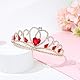 Lovelyshop Rotes Herz Gold Tiara für kleine Mädchen in Prinzessin Fee Parteien und Karneval