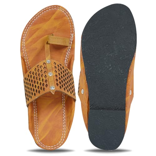 Image of Men's Ethnic Rajasthani Slippers | Embroidered Velvet Chappals | Comfortable Flat Sandals for Wedding, Festive & Daily Wear