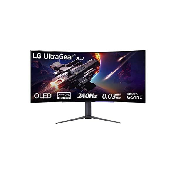 LG 45GR95QE-B - Monitor Gaming OLED 3440x1400, 0.03ms, 240Hz, G-Sync, FreeSync Premium