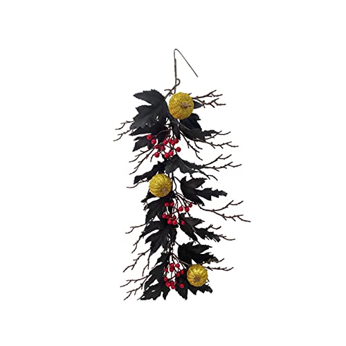 Wjsdsg Halloween Schwarze Ahornblatt Girlande