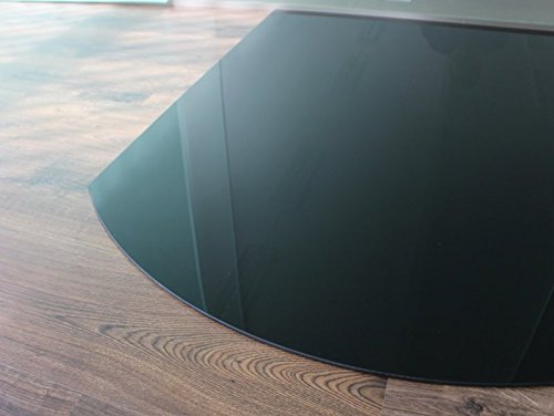 Funkenschutzplatte Segmentbogen 100x120cm Schwarz Glasplatte ohne Dichtung