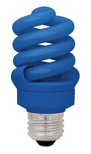 TCP CFL A19 60W Equivalent (14W) Compact Flourescent Blue Light Bulb