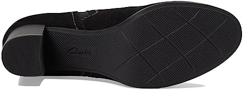 Clarks Women's Bayla Glow Fashion Boot, Black Nubuck, 12 Wide | Image 1