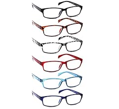 JOSCHOO Computer Reading Glasses for Women and Men 6 Pack Blue Light Blocking Spring Hinge Readers