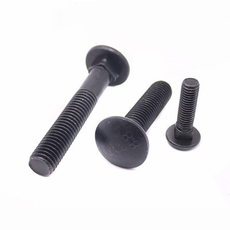 M10 Carriage Screw Square Neck Bolts Black Screws 30mm-100mm Lenght - (Length: M10 x70mm(2pcs))