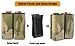 KRYDEX Double Pistol Mag Pouch Nylon 9mm with Quick Release Kydex Magazine Pouch Insert (Multicam)
