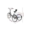 HJUGHPN Bikes 24 Inch Adult Tricycle Trike 3 Wheel Bike 7 Speed Shift With Shopping Basket(White) #5