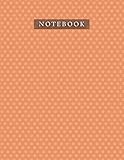  Notebook Orange (Pantone) Color Polka Dots Baby Elephant Pattern Background Cover: 21.59 x 27.94 cm, Bill, 110 Pages, Planner, Organizer, Journal, Daily, 8.5 x 11 inch, Life, A4