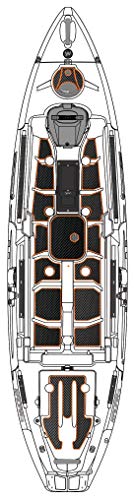 Wilderness Systems Silent Traction Pad Kit - Radar 115, Thick, & Orange, Charcoal