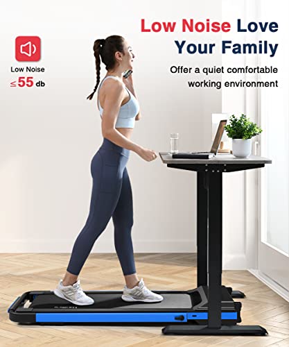 Redliro Under Desk Treadmill, 2 In 1 Motorized Portable Foldable Treadmill Compact Fold Up Walking Pad, Sturdy Folding Treadmill For Small Space With Remote Control, Led Display For Home & Office Use #TOP6