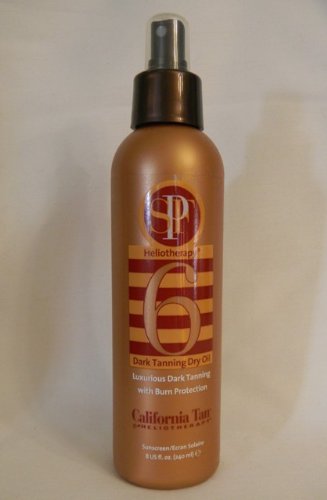 California Tan Heliotherapy Dark Tanning Dry Oil Spf 6-8oz.