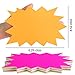Natonhi 90 PCS Starburst Signs Fluorescent Neon Signs Blank Star Shape Retail Sale Tags Burst Paper Signs for Retail Store Party Favors,Garage Sale Sign, 4.7 x 6.3 inches