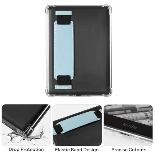 Image of CoBak Hand Strap Clear Case for All-New 7 inch E-Readers - Lightweight, Scratch-Proof Silicone Back Cover