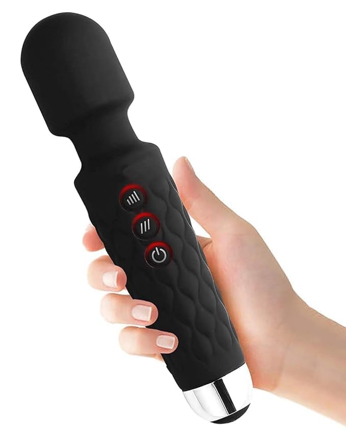 VIPREKHO Rechargeable Personal Body Wand Massager Machine with 28 Vibration Modes & Water Resistant Magic Mate Handheld Cordless Personal Body Massager for Women & Men