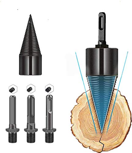 B/A Four Wood Chopping Detachable Screwdrivers, Hexagonal Square Round Drills