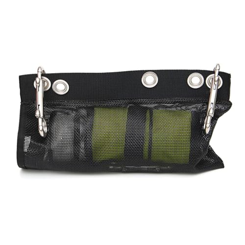 JzcsdkSIL Scubas Diving Meshs Pouches Side Mount Storage Bag with Double Ended Hook Diving Gear Bag Snorkeling Equipment Carry Pouches