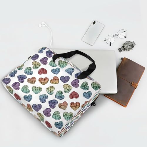 Bolsa para laptop estilo messenger con diseño amor y leopardo miniatura 7