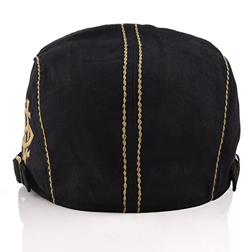 Image of M MOACC Men Beret Hat Cotton Adjustable Newsboy Hats Cabbie Gatsby Cap Driving Flat Caps