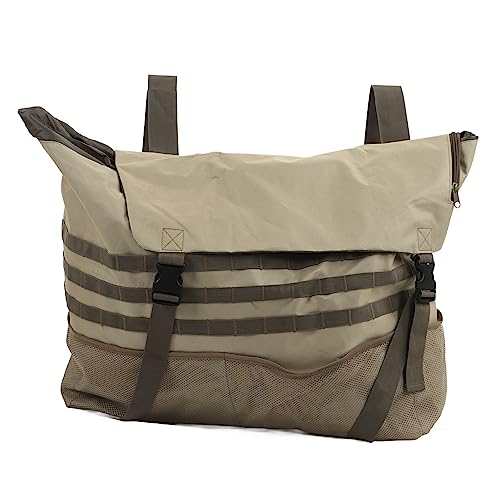 Pilipane Outdoor Off Road Spare Tire Trash Bag Heavy Duty PVC Oxford Cloth Car Spare Tire Trash Storage Bag for Camping and Emergency Tools Khaki 60x58x18cm