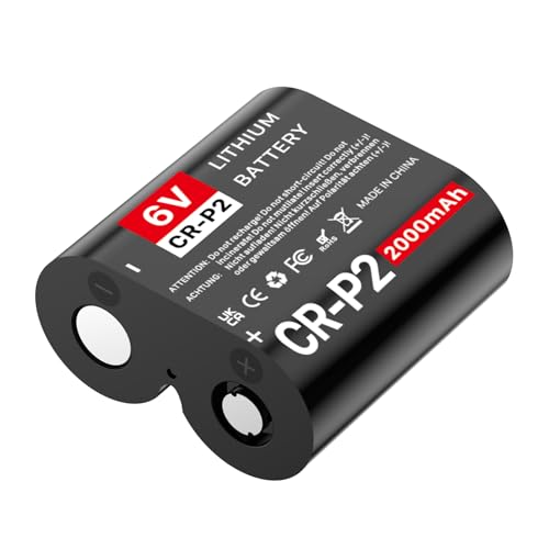 CR-P2 Lithium Batterie 6V 2000 mAh für Kamera Blitzgerät Laser-Entfernungsmesser Bewegungsmelder und Notbeleuchtung