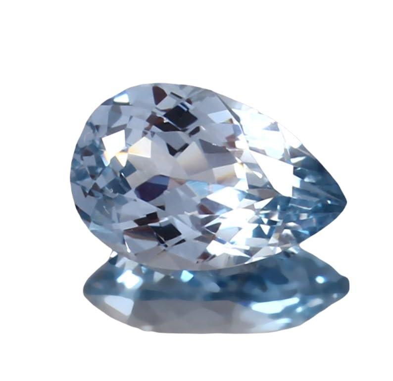Aigue-marine brésilienne de qualité supérieure 10x15mm en taille poire