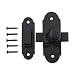 Black Wrought Iron Cabinet Latch Slide Style 3.25 Inch H X 1.25 Inch W | Renovator's Supply