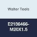 Walter Tools E2136466-M20X1.5 Paradur HSS Machine Tap, TICN Finish, 16 mm Shank Diameter, 1.5 mm Thread Length, 24 mm Cutting Length, 125 mm Overall Length, M20 Cutting Diameter