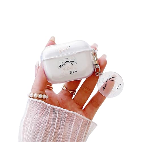 LYLIDIA AirPods pro2 �Ή� �P�[�X ������� �n�� ���� TPU AirPods Pro ��񐢑� �p �G�A�|�b�h�J�o�[ ���^ �S�ʕی� �����h�~ ����~�� �L�[�`�F�[���t��
