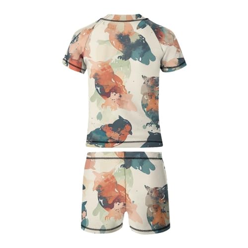 Owl PatternChildren's Casual Swimsuit Set - Simple and Versatile6-7Y（110cm）4