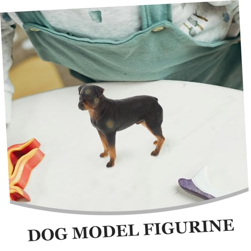 ROMISBABA Rottweiler Spielfigur Aus Kunststoff Realistisches Simulationshundemodell Für Kinder Zimmerdeko Lernspielzeug 3.5 Zoll Detailgetreu Sicher