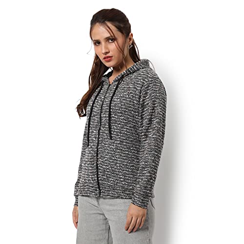 Image of Campus Sutra Women's Cotton Hooded Neck Sweatshirt