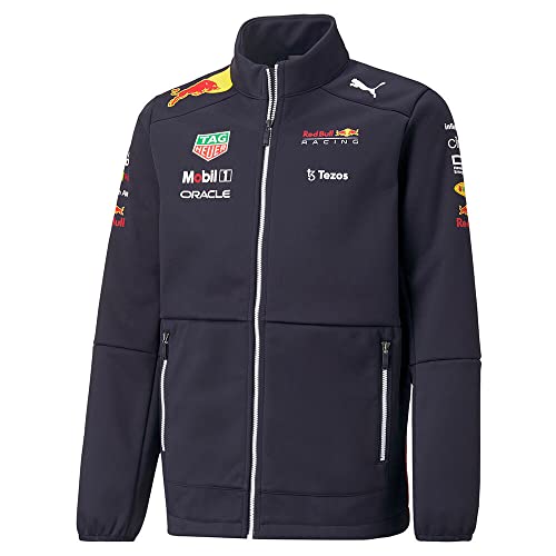Veste PUMA RBR Team Softshell Kids avec logos officiels Red Bull
