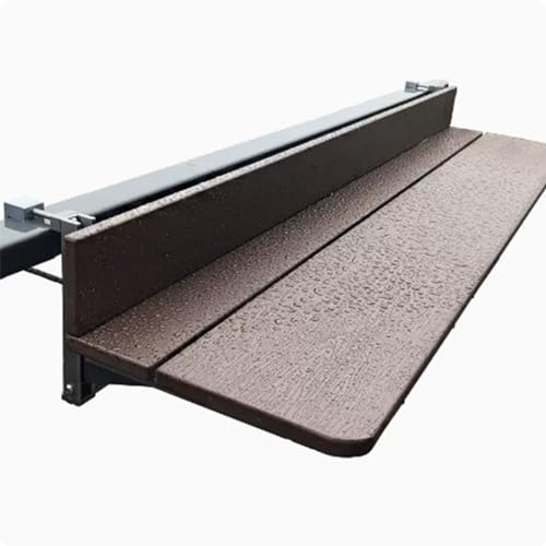 Bureau pliable balcon pour télétravail au soleil | Table murale et debout portable