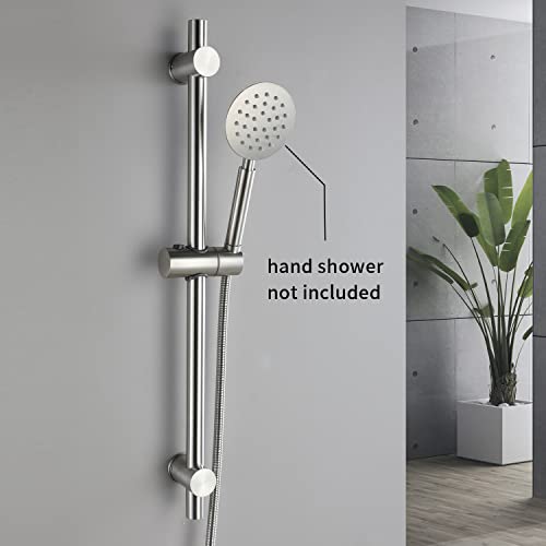 Bangpu 24 Inch Shower Slide Bar, Adjustable Shower Bar For Handheld Shower Wall Mount, Brushed Nickel Stainless Shower Head Slide Bar #TOP7