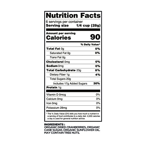 Elan Organic Dried Cranberries, 49.6 Oz, Non-Gmo, Vegan, Gluten-Free #TOP1