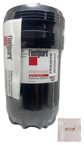 BUYER$ LAIR FF63054NN Original Fleetguard Fuel Filter Replaces FF63009 (Kit includes 1 filter and 1 microfiber cleaning cloth)