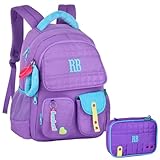 Kit Mochila RB Rebecca Bonbon Soft Escolar Estojo Meninas Resistente Infantil Juvenil Bombom Costas Rebeca (LILAS)