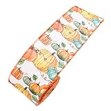 Cabilock Nastro di Poliestere Motivo Zucca per Decorare Lavori Manuali, Tessuto di Buona Qualità Dettagli Fini, per Decorazioni di Festa e Confezioni Regalo