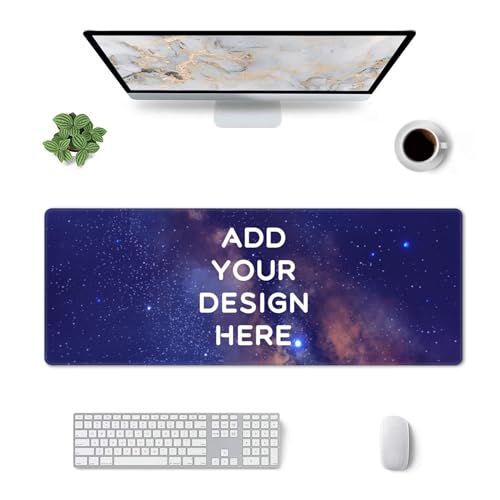ANSTING Custom Large Desk Pad with Photo Text Personalized Picture Logo Non-Slip Game Computer Mouse Mat Customized Office Supplies (12in x 31.5in)