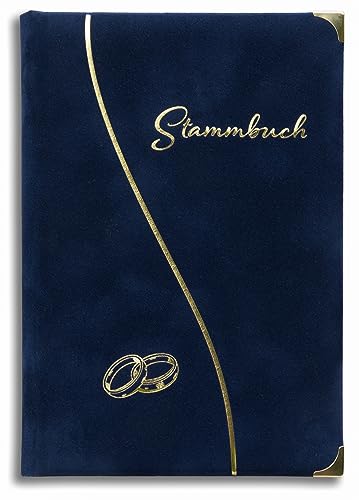 Stammbuch der Familie Blau Lotta Samt Hochzeit Standesamt Stammbuch incl. Einleger